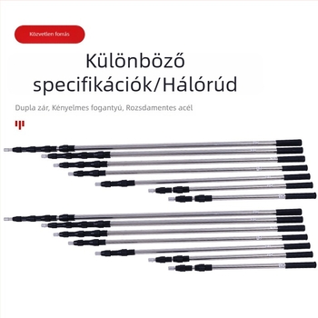 Rozsdamentes acélból készült teleszkópos hálózati rúd kettős zárással és megerősített univerzális interfésszel