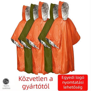 70 g külső vészhelyzeti poncsó kettős oldalú túlélő takaróval túrázáshoz és kempingezéshez