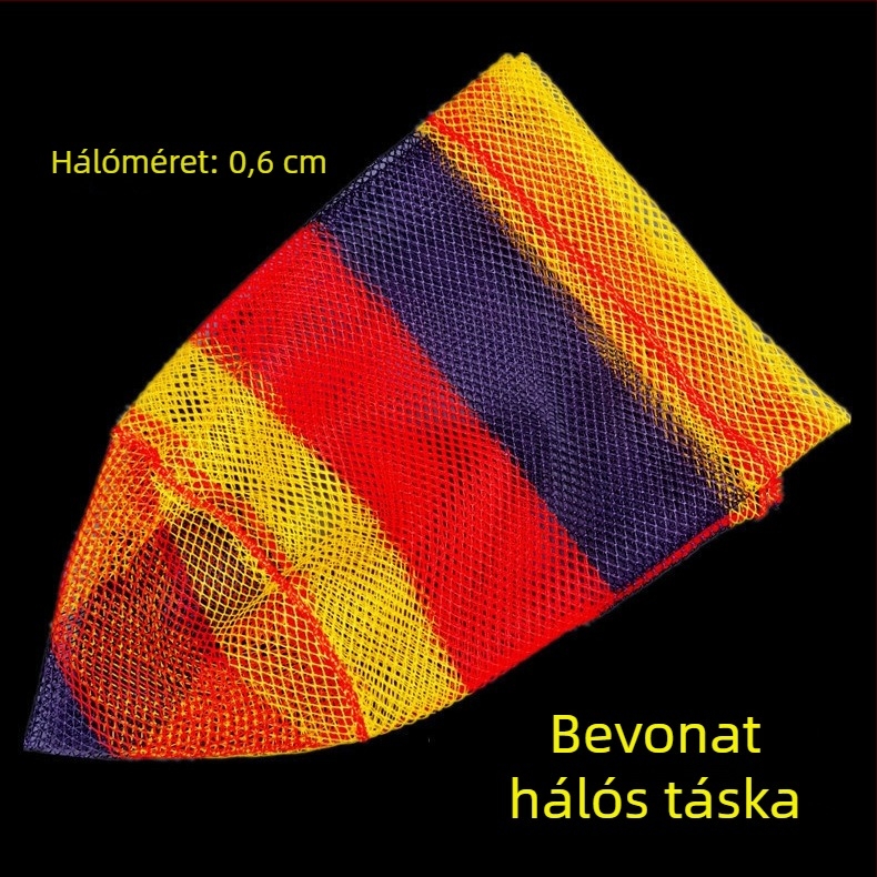 Színes gumírozott hálófej, kis szemméretű hálóval, halászfelszereléshez
