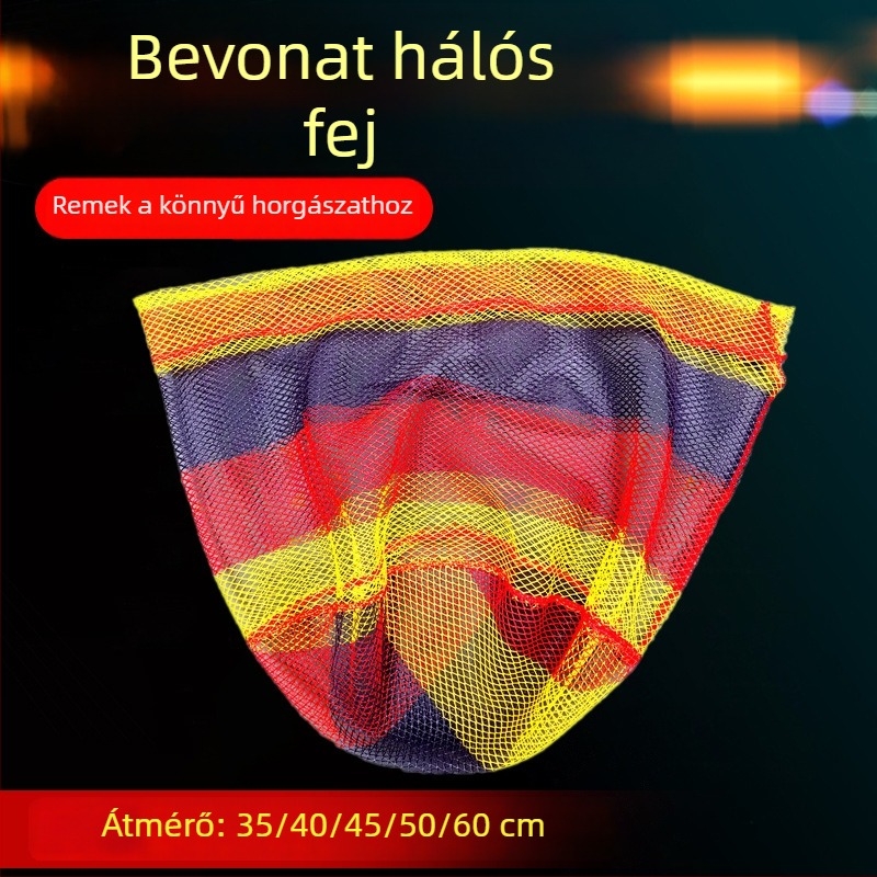 Színes gumírozott hálófej, kis szemméretű hálóval, halászfelszereléshez