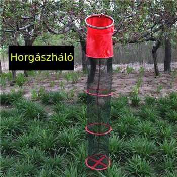 Alumíniumötvözetből készült kis halvédő háló zsebbel, univerzális rögzítésű horgászati felszereléshez fekete tavaknál