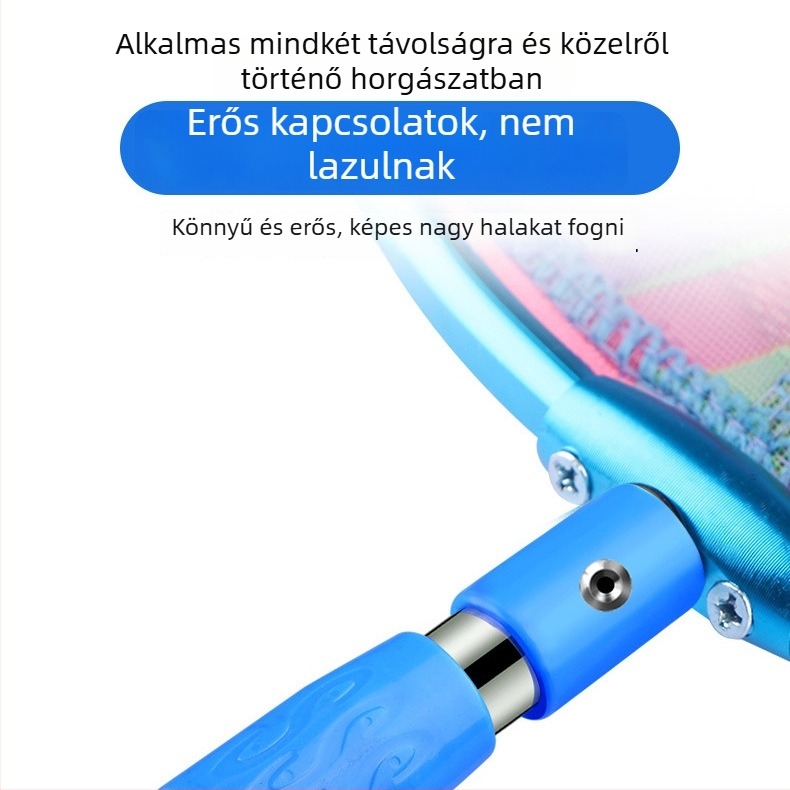 Gyerekeknek szánt visszacsévélhető halászháló rozsdamentes acélból, finom szemű háló kis halakhoz, garnéla és pillangó fogására