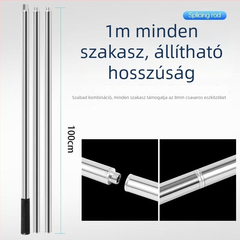 Teleszkópos rozsdamentes acél szedőpálca kés-horgos és ágvágóval