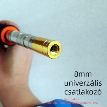 Rozsdamentes acél mini zseb teleszkópos horgászbot zárócsuklóval és kanál fejjel a hálóhoz