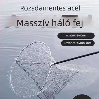 Összecsukható rozsdamentes acélból készült halászháló fej gyűrűvel – masszív hálóalkatrész (Termékkód: Fishing Net Head; Háló anyaga: Egyéb; Teherbírás: Egyéb; Mélység: Egyéb)