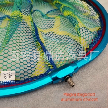 Dingda alumínium ötvözetből készült horgászhálófej bevont kivitel, akadás elleni védelem