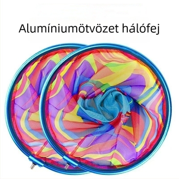 Ötvözetű alumíniumból készült egyben hálófej horgászathoz, nyomtatott mintával - Anyag: alumínium ötvözet; Fej átmérő: 25-45 cm; Háló mélység: 13-45 cm; Szemvastagság: finom; Teherbírás: 2-11 kg