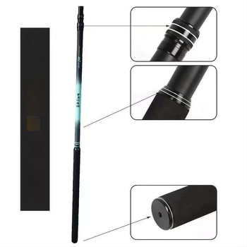 Teleszkópos karbonból készült halszál nyél EVA hab markolattal, 2 részes, állítható