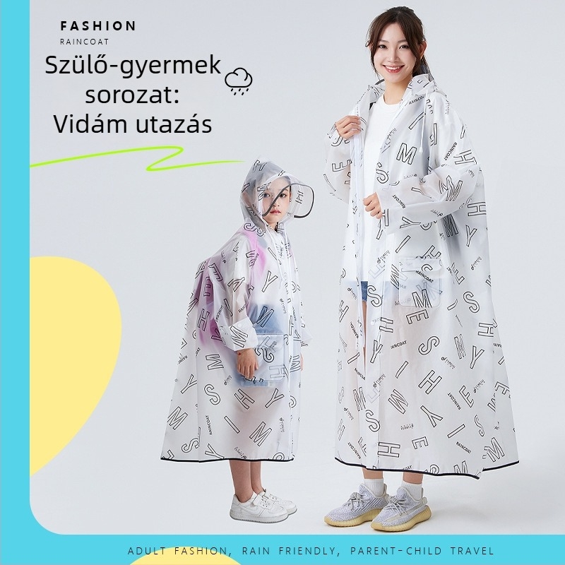 Meisi EVA poncsó gyerekeknek, vastag anyag, kerékpáros esőruha, all-match stílus, egy személyre
