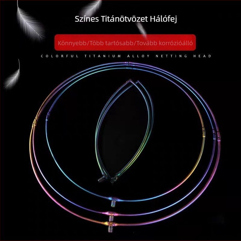 Kaisi titániumötvözet összecsukható hálókeret szikla-horgászathoz, nefrit nyéllel, 4 részes konstrukció