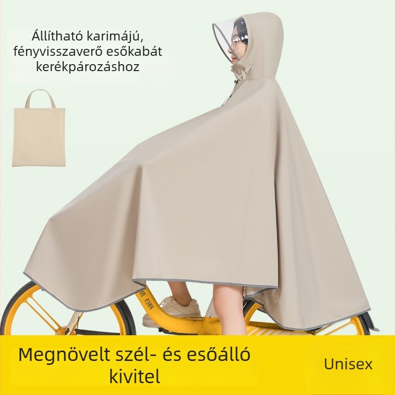 2025-ös új kerékpáros esőkabát, uniszex diákoknak, hosszú, teljes testet fedő esőköpeny