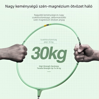 Jingle Fish Alu-magnézium ötvözetű keret, fin háló, ultra könnyű, gyorsan száradó, anti-horgos, versenyszerű horgászathoz