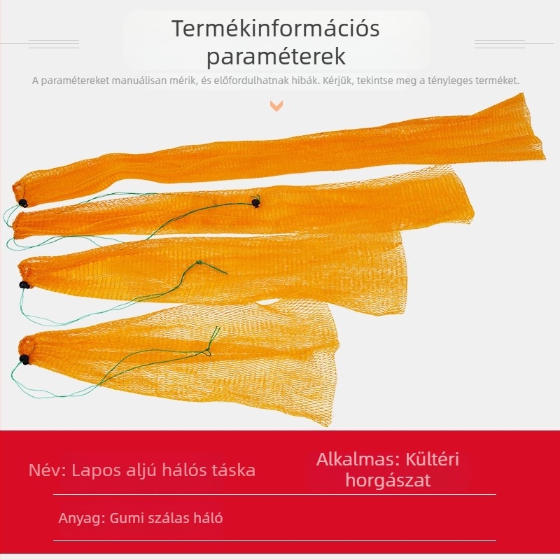 Sárga nejlonból készült apró szemű háló táska kis halak számára – hordozható hálózatos dizájn, gyűrű nélküli kivitel