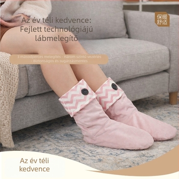 USB-s újratölthető elektromos melegítő zokni, hordozható lábmelegítő, 5V, 10W