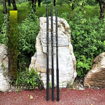 Karbonból készült horgász hálóbot habos markolattal, teleszkópos, 2–3 részes