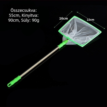 Kinyúló gyermekeknek szóló háló kinti használatra, rovarok és vízi élőlények fogására, négyzetes fejű kivitel