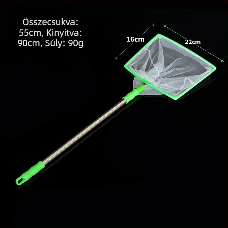 Kinyúló gyermekeknek szóló háló kinti használatra, rovarok és vízi élőlények fogására, négyzetes fejű kivitel