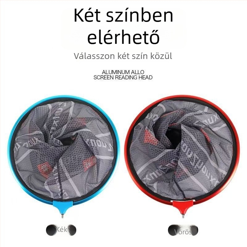 Hongfei alumíniumötvözet hálófej horgászathoz, mélyített és megvastagodott kivitel, hexagonális háló és anti-akadási funkció – Hongfei