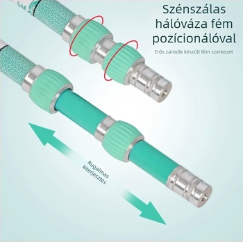 Nyújtható karbonszálas horgász hálóbot, könnyű és merev, fémes rögzítő mechanizmussal