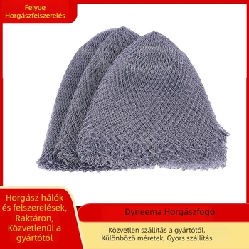 Halászháló többméretű hálózattal: kis, közepes és nagy szemnyílású, szőtt háló nagy halak számára - Márka: Fly over the net - Anyag: Racket line