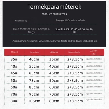 Szürke Dyneema hálófej, kézzel készített hálófej ütőhálóhoz, különböző méretek
