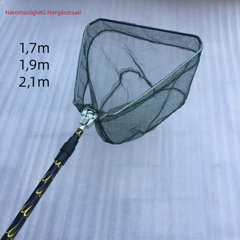 Automata háromszögben összecsukható merítőháló alumíniumötvözetből, integrált fejjel