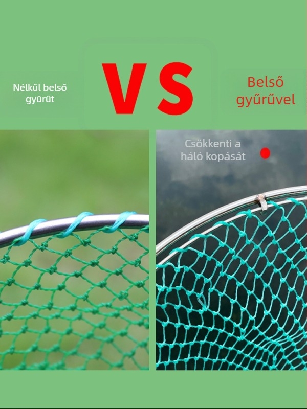 Rozsdamentes acél hálófejes horgászkészlet – mély háló nagyhalakhoz és garnéla háló