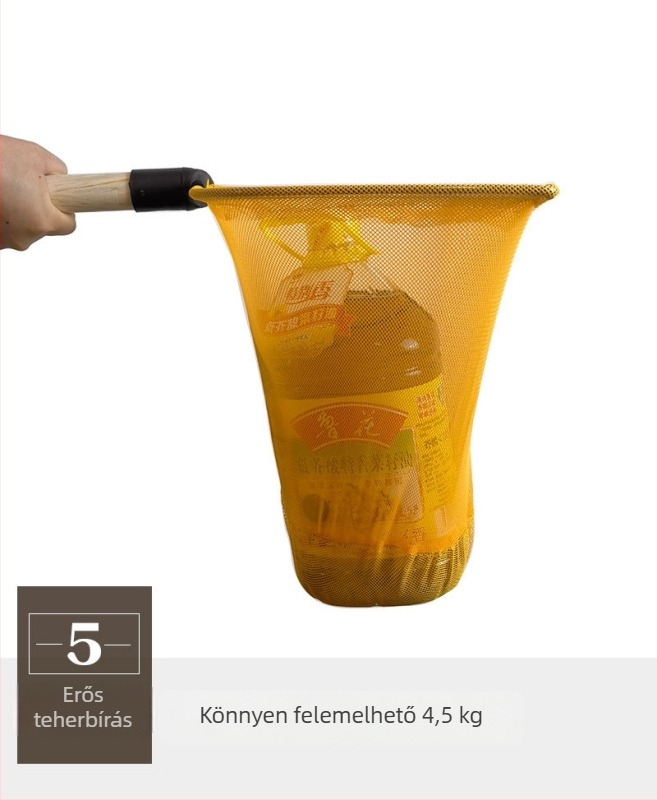 Fából készült halászháló integrált kis szemű hálóval, kültéri használatra
