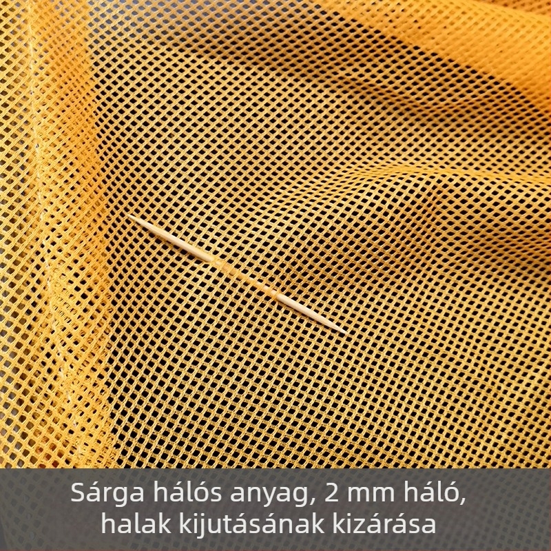 Fából készült halászháló integrált kis szemű hálóval, kültéri használatra