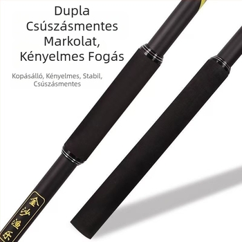 Szénszálas merítőháló bot, versenyző modell, 2,1–3 m hosszú, a merítő pontos pozicionálásához, horgász felszerelés