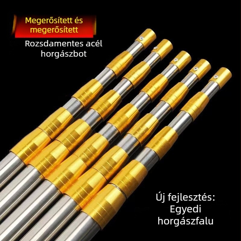 Xinyue rozsdamentes acél teleszkópos hálónyél – megerősített, több részes kivitel