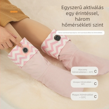 USB-ről tölthető melegítő zokni, viselhető lábmelegítő