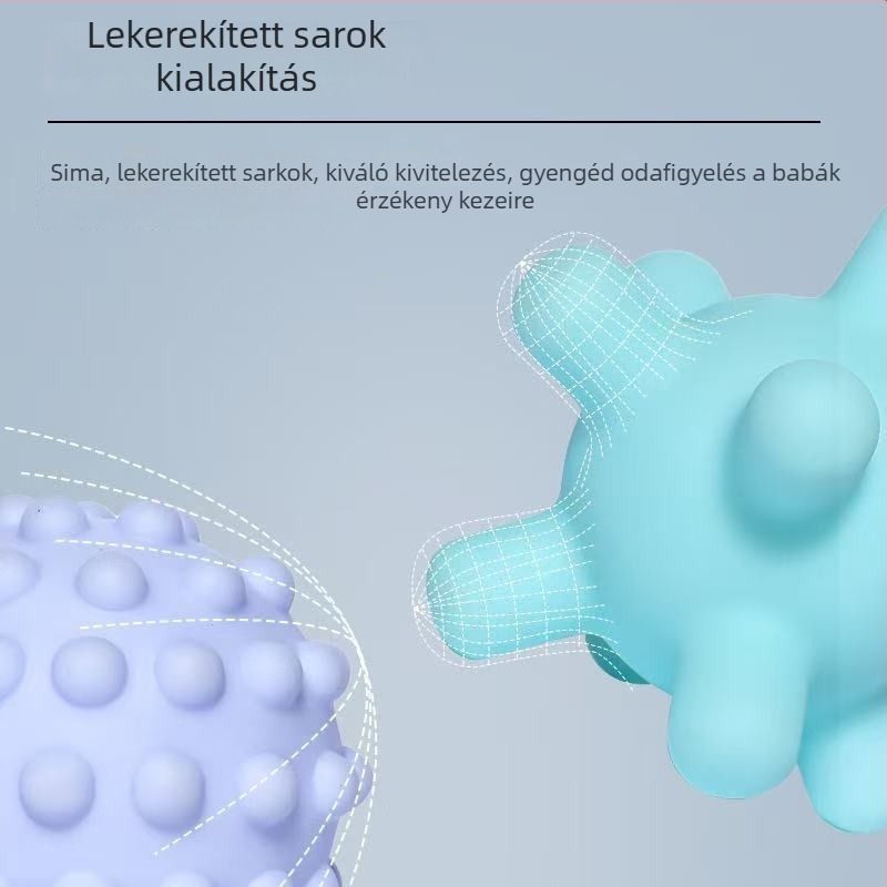 Vinyl babaérintés golyó zenés funkcióval, 6 darab/csomag, vízben játszható érintéses játék, 4–6 éveseknek