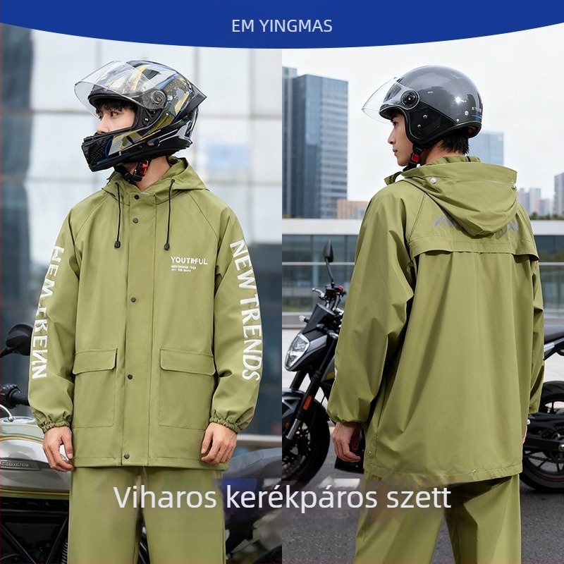 Engmarss Osztott esőponcho motorosoknak – PVC anyag, Különálló dizájn, Felnőtt használatra