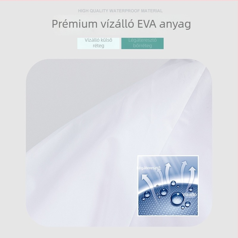 EVA esőponcsó kültéri utazáshoz — könnyű, multifunkcionális felnőtteknek, kerékpár/motorkerékpár használatra, EVA anyag 0.15 mm