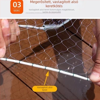 Amerikai stílusú gyűrű nélküli kézi dobású halászháló monofilament szálú