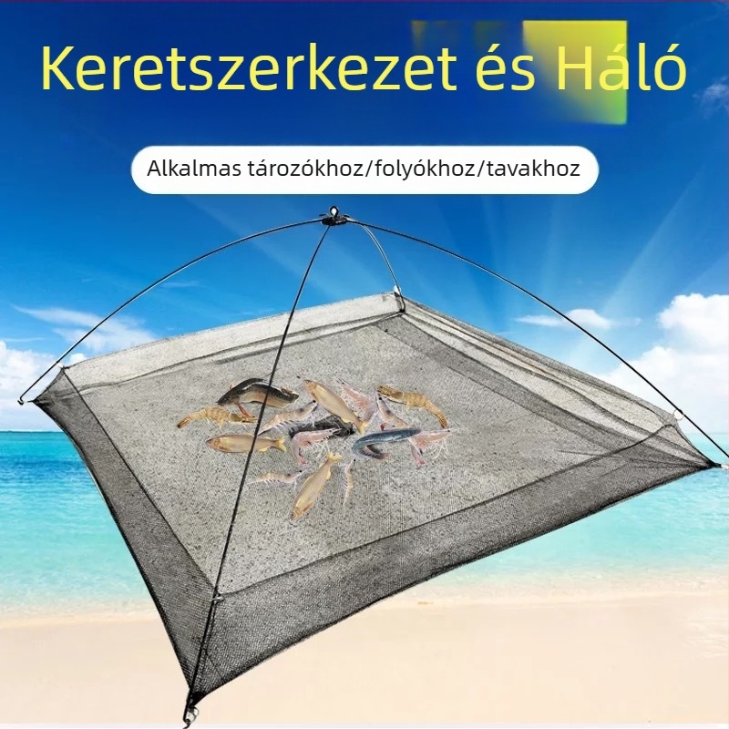 Összecsukható automata emelő horgászháló állvánnyal