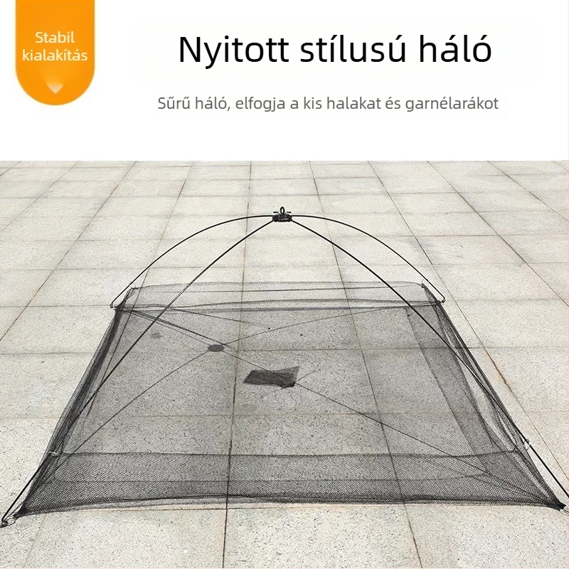 Összecsukható automata emelő horgászháló állvánnyal