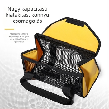 Nagy kapacitású horgász táska hálós, mosható PVC anyagból, tengeri horgászatra, tároló a csalik és a merev csalik számára