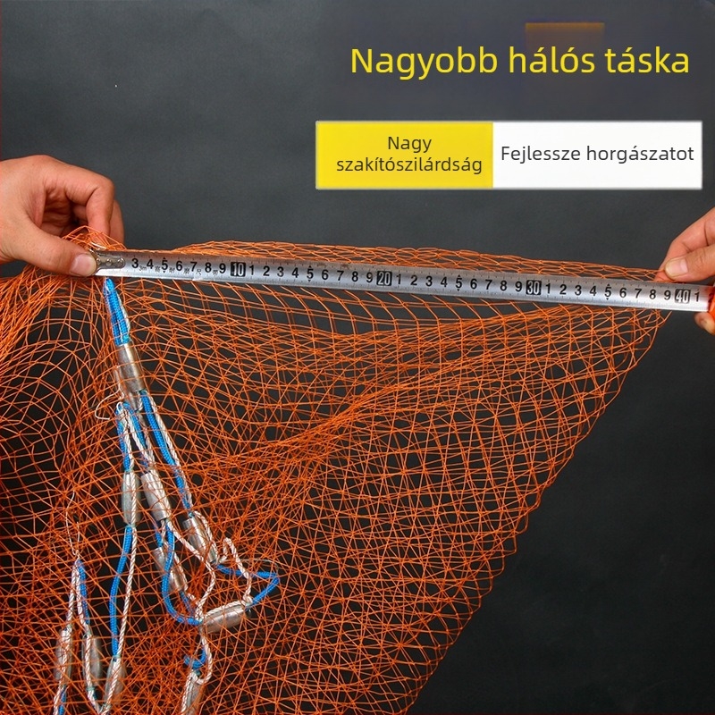 Horgász háló kézi dobással és forgó funkcióval, hagyományos stílus — Kuhong gumírozott fonalból készült háló