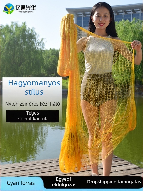 Nylon halászháló - hagyományos dobóháló, kézzel dobható és forgó háló