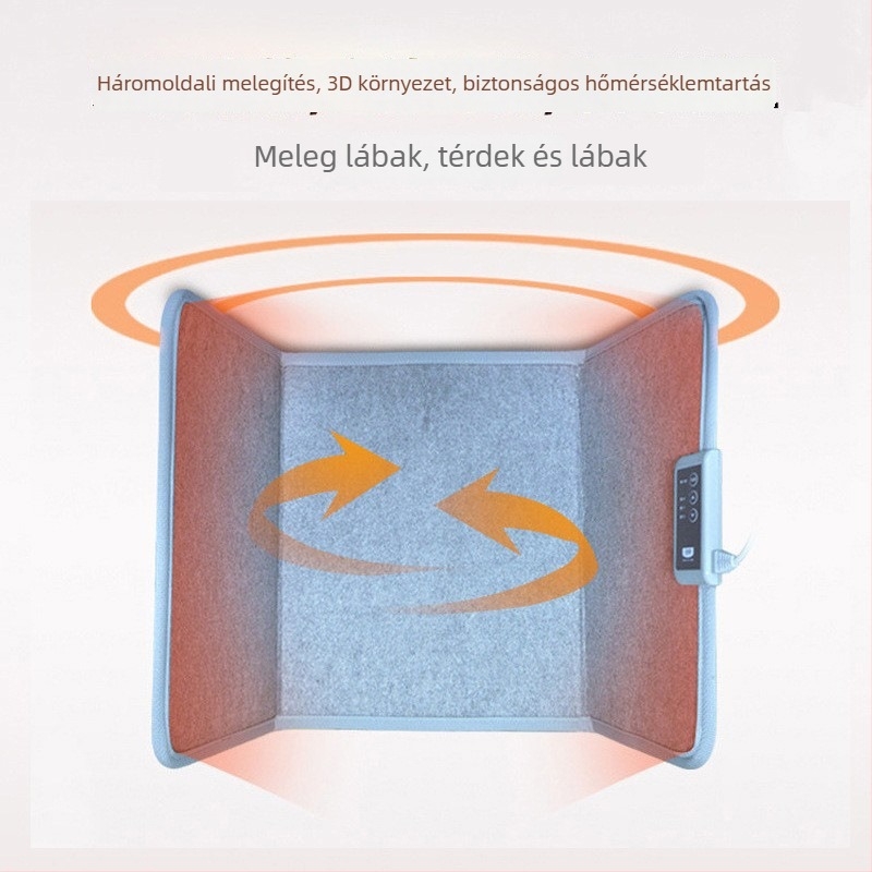 Iroda alatti lábfűtő – szén-kristályos légmentes fűtőelem, 220V, 165W, modell LY-PH3