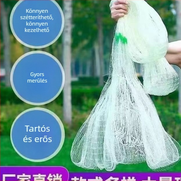 Hagyományos kézi vetőháló monofilament szálból