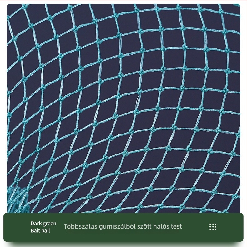 Szilárd rozsdamentes acél hálófej gumírozott hálóval és kis szemű hálóval ellátott táska