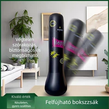 Otthoni felfújható, függőleges bokszoló oszlop PVC-ből, modell Cylinder, tömeg 500, harcművészeti önvédelmi célokra.