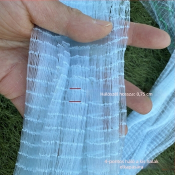 Koreai stílusú hagyományos kézi dobálható halászháló, apró szemekkel, retro, monofilament szálból