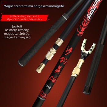 Szénszálas horgászbot tartó, többirányú forgású, kettős használat, márka Chuangjia