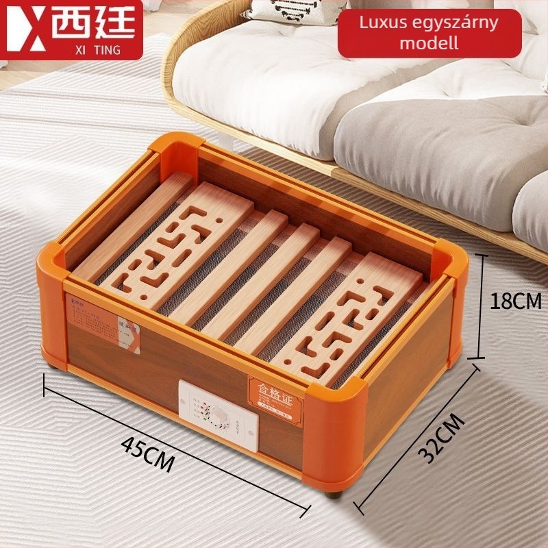 Elektromos tömörfa lábmelegítő irodába