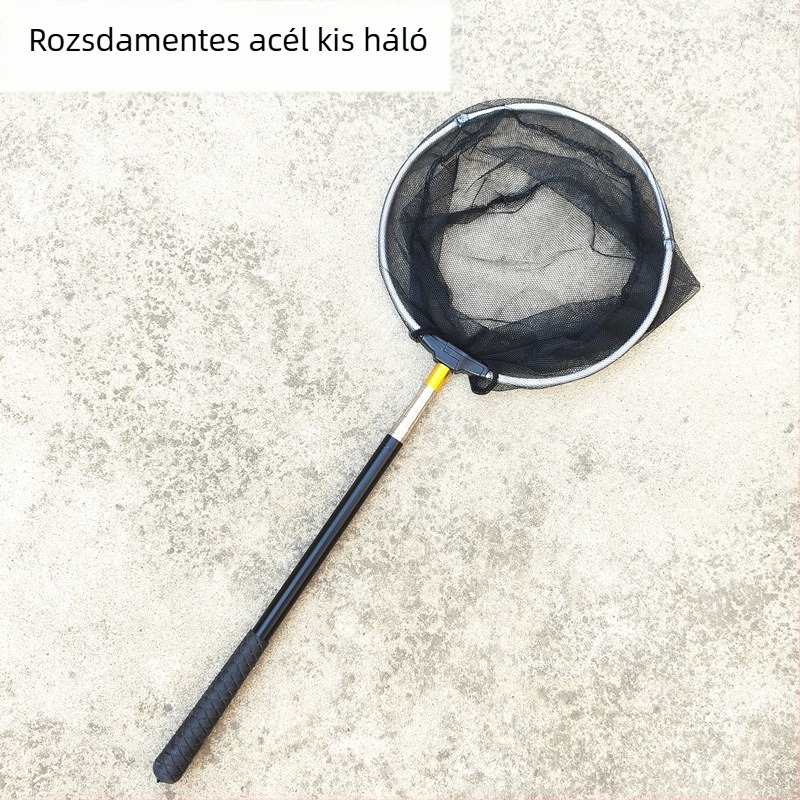 Sheng Jiekun Mini Gyermek Horgász Háló 5-Szekciós Rozsdamentes Acél Rúddal és Hálófejjel