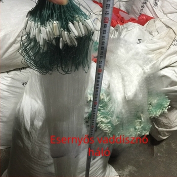 Háromrétegű süllyedő nylon horgászháló pontyhoz, habosított úszókkal és ólomtömegekkel